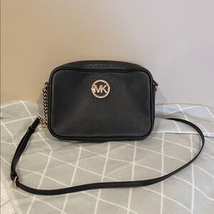 Michael Kors Black and Gold Crossbody Bag